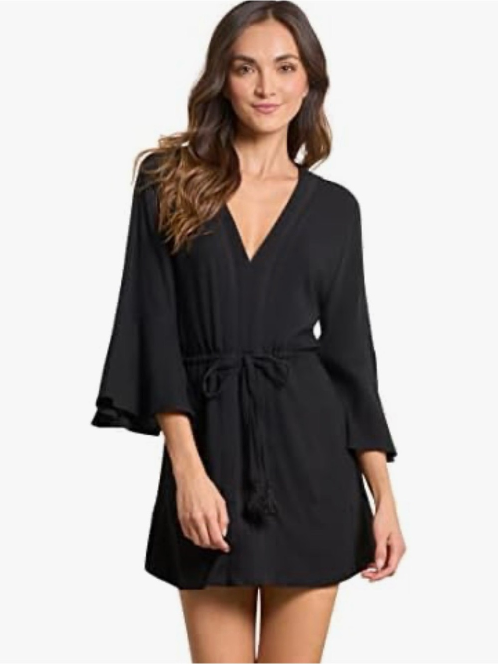 Maaji Marsha Black Kaftan Dress Cover-Up | Medium